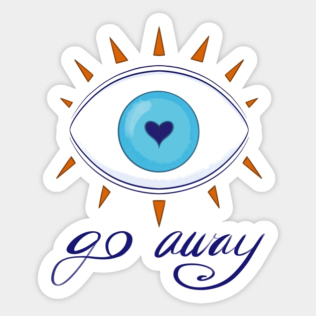 Go Away - Evil Eye Sticker by FindChaos